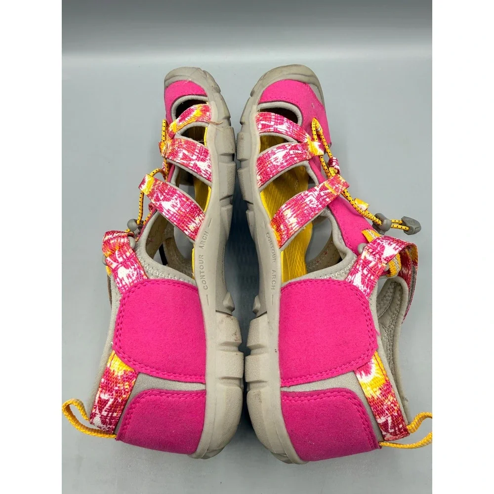 Keen‎ Kids Seacamp II CNX Pink Yellow Tie Dye Waterproof Sandals Size 7 Big Kid
